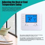 Suuwer 5-1-1 Day Programmable Thermostats for Home 1 Heat/ 1 Cool Conventional Single-Stage Systems