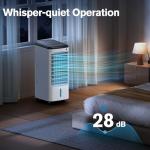 Windowless Portable Air Conditioners with Remote，Ventless Ac Unit Ductless Air Cooler,Hoseless Quiet Evaporative Oscillating Swamp Cooler, 6 Ice Box for Bedroom Indoor Outdoor Office Room