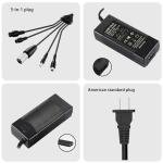 LHIBYOLO 42V 2A Electric Scooter Charger 5 in1 Plugs Universal,for 36V Electric Scooter Ebike Lithium Battery，for Jetson,Razor,Swagtron,Bird,Gotrax,Segway