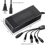 LHIBYOLO 42V 2A Electric Scooter Charger 5 in1 Plugs Universal,for 36V Electric Scooter Ebike Lithium Battery，for Jetson,Razor,Swagtron,Bird,Gotrax,Segway