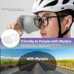 ROCKBROS Bike Helmet for Adult Men Women with Suggested Fit 58-62cm, Removable Goggles & Sun Visor, Lightweight with Adjustable Side and Chin Strap, Suitable for Myopia Glasses