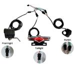 XBERSTAR 3 in 1 Bicycle Lithium-ion Conversion Accessories ebike ebike Light kit Headlight Tail Light Horn DK336 E-Bike Light Sets LCD Display (Light Sets)