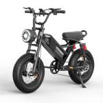Spacewalk Small Electric Bike,16" Fat Tire Ebike,Compact Design,More Suitable for Riders Under 5'2", and Teenagers with 750W Brushless Motor, 21.7MPH with Removable 48V/15AH Battery,-Black