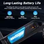 Spacewalk Small Electric Bike,16" Fat Tire Ebike,Compact Design,More Suitable for Riders Under 5'2", and Teenagers with 750W Brushless Motor, 21.7MPH with Removable 48V/15AH Battery,-Black