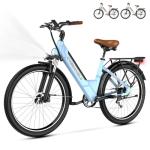 Cybervelo 1000 Peak Electric Bike for Adults,up 80 Miles Removable Battery Ebike, 26" Electric Mountain E Bike with 7-Speed,Adult Electric Bicycles for Commute Beach Snow