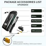 48V Lithium Ebike Battery, 12Ah/16Ah/20Ah, w/ 30A BMS, for Electric Bicycles & E-Motorcycles(100W-1500W), Includes 2A Charger XT60 Connector (48V12AH (with Charger))