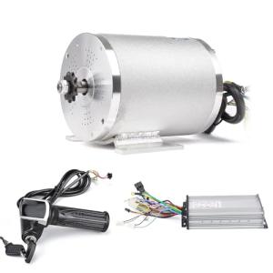 Electric Brushless DC Motor Complete Kit, 48V 2000W 4300RPM High Speed Motor, With 33A 15 Mosfet Controller, Battery Display LCD Throttle, Electric Scooter Bicycle Motorcycle Mid Drive Motor, DIY Part