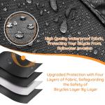 Kovshuiwe Adult Electric Tricycle Cover 26-29 inch 3 Wheel Bicycle Covers Heavy Duty 420D Oxford Strong UV Protection & Windproof, Waterproof Trike Bike Covers