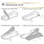Seatylock FoldyLock Elite Folding Bike Lock - Patented 18/18 High Security Sold Secure Gold Bicycle Lock - Heavy Duty Anti Theft Secure Guard with Keys & Case Mount - 43.3"