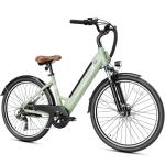 Jasion YC1 ST 26" Electric Bike, 750W Peak Motor, Step-Through Ebike for Adults, 360WH Removable Battery, Up to 40miles, Max 23MPH Urban Commuter E-Bike, 7 Speeds & Front Suspension