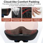 Upgrade Oversize Bike Seat for Men Women, Extra Wide Noseless Bicycle Seat Cushion, Waterproof Comfort Memory Foam Bike Saddle Fit for Peloton Bikes, Exercise Bike, EBikes, City Bike