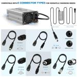 Hexwatt 54.6V 2A Charger for 48V Lithium-ion Battery ebike Electric Bike Electric Scooter Hoverboard Battery Charger Replacement with 6 Connectors