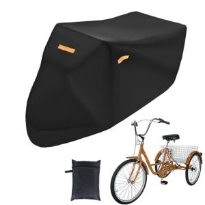 Adult Tricycle Cover Electric Tricycle Covers, Strong UV Protection & Windproof, Waterproof, Heavy Duty Oxford Cloth Tricycle Cover, Black
