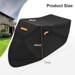 Adult Tricycle Cover Electric Tricycle Covers, Strong UV Protection & Windproof, Waterproof, Heavy Duty Oxford Cloth Tricycle Cover, Black