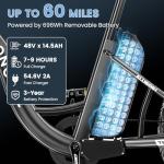 MOONCOOL Electric Tricycle for Adults, 20" x 4" Fat Tire Electric Trike, 48V 500W Motorized Electric Bicycle Bikes, 3 Wheels 7 Speed Ebike with Removable Battery, Aluminum Frame & Large Basket