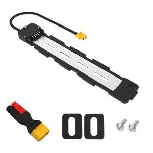 YASCO Ebike Battery Base Bottom Holder for Electric Bike Battery Mounting Plate Bracket with Connector for Polly DP-5 6 7 9 (5 PINS)