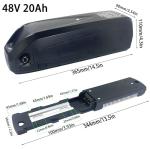 48V 20Ah Electric Bike Battery 48V 16Ah Lithium-Ion Battery with Charger, Safe Lock, Led Indicator Light, Base for Batteries for Mid Drive Kit & Hub Motor for 0-1500W Electric Bike Kit Batteries