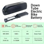 48V 20Ah Electric Bike Battery 48V 16Ah Lithium-Ion Battery with Charger, Safe Lock, Led Indicator Light, Base for Batteries for Mid Drive Kit & Hub Motor for 0-1500W Electric Bike Kit Batteries