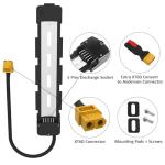 YASCO Ebike Battery Base Bottom Holder for Electric Bike Battery Mounting Plate Bracket with Connector for Polly DP-5 6 7 9 (5 PINS)