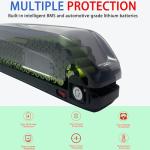 48V 20Ah Electric Bike Battery 48V 16Ah Lithium-Ion Battery with Charger, Safe Lock, Led Indicator Light, Base for Batteries for Mid Drive Kit & Hub Motor for 0-1500W Electric Bike Kit Batteries