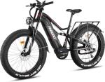 FREESKY Swift Horse Pro 2025 Electric Bike with 2000W BAFANG Motor, 48V 30Ah Battery, 26" Fat Tires, Up to 35MPH &120-Mile Range, Full Suspension Mountain EBike for Adults, Rear Rack &Full Fenders