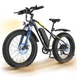 VARUN E Bikes for Men - Peak 750W Ebikes for Adults - Fat Tire Electric Bike Up to 25MPH 60+ Miles with 48V 13AH Removable Battery - 26" Electric Mountain Bike Features 7-Speed, Lockable Suspension