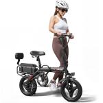 Spacewalk Folding Ebikes for Adults - H5-pro with 500W Motor, 48V Battery, 15 MPH, 37 Miles PAS Range, Rear Seat, 14" Foldable Electric Bikes for Adults/Teens