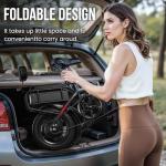 Spacewalk Folding Ebikes for Adults - H5-pro with 500W Motor, 48V Battery, 15 MPH, 37 Miles PAS Range, Rear Seat, 14" Foldable Electric Bikes for Adults/Teens