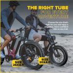 Ultraverse 26 x 4.0 Inner Tube Set with Schrader Valve - Ideal for Mountain Bikes & E-Bikes with 26-Inch Fat Tires - Durable & Reliable Performance- 2 Pack with tyre levers