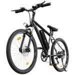 35-Speed Electric Bike for Adults 750W 26" Tire Commuting Electric Mountain Bike 20MPH Range 55+ Miles 374.4Wh Removable Battery Front Fork Suspension Fenders Lightweight Electric Bicycle,Black