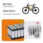 LGECOLFP 48V Ebike Battery15Ah Ebike Battery Pack with USB Port 3A Fast Charger 30A BMS for 48V Controller 250W-1000W Motor