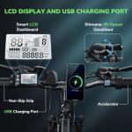 35-Speed Electric Bike for Adults 750W 26" Tire Commuting Electric Mountain Bike 20MPH Range 55+ Miles 374.4Wh Removable Battery Front Fork Suspension Fenders Lightweight Electric Bicycle,Black