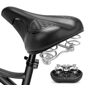 Phroxbik Comfortable Bike Seat with Internal Shock Absorbing Suspension, Padded Bicycle Seat Cushion for Men Women Comfort, Bike Saddle for Road Bike, Mountain Bike, Ebike, City BIike, Stationary Bike