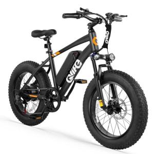 Qlife Racer Fat tire Electric Bike for Adults - 28MPH Mountain Ebike with Peak 1200W Brushless Motor, 499Wh Removable Battery, 20X4.0 Tire Step Over E-MTB with 7-Speed Black Classic