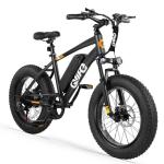 Qlife Racer Fat tire Electric Bike for Adults - 28MPH Mountain Ebike with Peak 1200W Brushless Motor, 499Wh Removable Battery, 20X4.0 Tire Step Over E-MTB with 7-Speed Black Classic