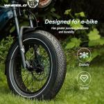 WHEELO E-Bike Fat Tire: 20x4.0 Inch Heavy Duty Fat Tire for Electric Mountain Bicycle and Trike,Folding High-Performance and All-Terrain Tire with Offroad or Trail Riding