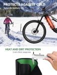 E-Bike Battery Cover Waterproof Thermal Protector, 11.8-16.9in - Neoprene Dustproof Battery Sleeve for Cold Weather, Extend Battery Life