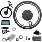Amebee E-Bike Wheel Conversion Kit 24in 1000W Front Wheel Drive with Power Controller LCD Display Turn Bike to Ebike Electric Wheel Tires Bicycle Modifiy Parts Kits (24in 1kw 48v Front Drive)