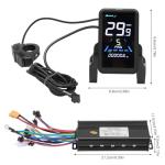 48V 1000W Rear Hub Motor Electric Bike Conversion Kit for 28/29 Inch/700C Rear Wheel Drive Engine Ebike Conversion Kit with LCD Display&Pedal Assist Sensor