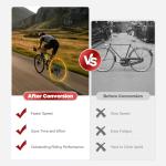 48V 1000W Rear Hub Motor Electric Bike Conversion Kit for 28/29 Inch/700C Rear Wheel Drive Engine Ebike Conversion Kit with LCD Display&Pedal Assist Sensor