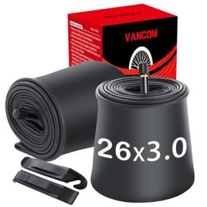 2 Pack Heavy Duty 26x3.0/3.5 Strong Airtightness, Puncture Resistant Butyl Rubber Inner Tube with 32mm Schrader Valve for E-Bike, MTB, City Bike, Fat Bike