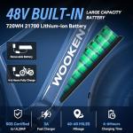 Wooken Gale Electric Bike for Adults, 26" x 4.0 Fat Tire Electric Bike,Peak 1500W Motor Ebike with 48V 720WH Removable Battery,20MPH Ebikes Up to 60Miles,7 Speed,SGS Certified to UL2849