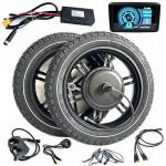 72V2000W Electric Fat Bike Motor Wheel Kit Aluminum Rim motor Set 20x4.0 inch Rear Drive Ebike Motor conversion rear motor with front wheel Include Puncture Resistant Fat Tires