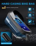 whale fall Bike Phone Frame Bag Waterproof, 3D Eva Hard Shell, Bike Phone Holder, Bicycle Top Tube Bag, Cycling Pouch with Rain Cover, Bike Accessories for Phones Under 7"