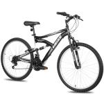 WEIZE Mountain Bike, 26 27.5 inch Outdoor Hybrid Bike,18-Speed/High-Carbon Steel/Dual Full Suspension, Adjustable Ergonomic Seat for Men Women Adult, MTB Bicycle with Suspension Fork,Sleek Colors