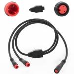 1T2 Y-Splitter Extension Wire with Julet Type 2pin Connector for Bike Headlight Cable in eBike Conversion Kits (2pin, 7" in Length, 2 Male to 1 Femal)