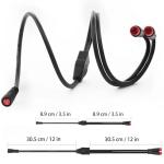 1T2 Y-Splitter Extension Wire with Julet Type 2pin Connector for Bike Headlight Cable in eBike Conversion Kits (2pin, 7" in Length, 2 Male to 1 Femal)