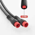 1T2 Y-Splitter Extension Wire with Julet Type 2pin Connector for Bike Headlight Cable in eBike Conversion Kits (2pin, 7" in Length, 2 Male to 1 Femal)