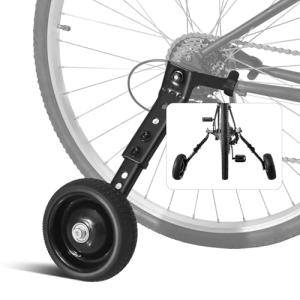 HUASION Adjustable Bicycle Training Wheels for Adults, Fit 24" to 28" Bikes, Steel Construction, Black, 1 Pair - Safe and Stable Learning Training Wheels