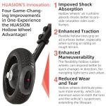 HUASION Adjustable Bicycle Training Wheels for Adults, Fit 24" to 28" Bikes, Steel Construction, Black, 1 Pair - Safe and Stable Learning Training Wheels